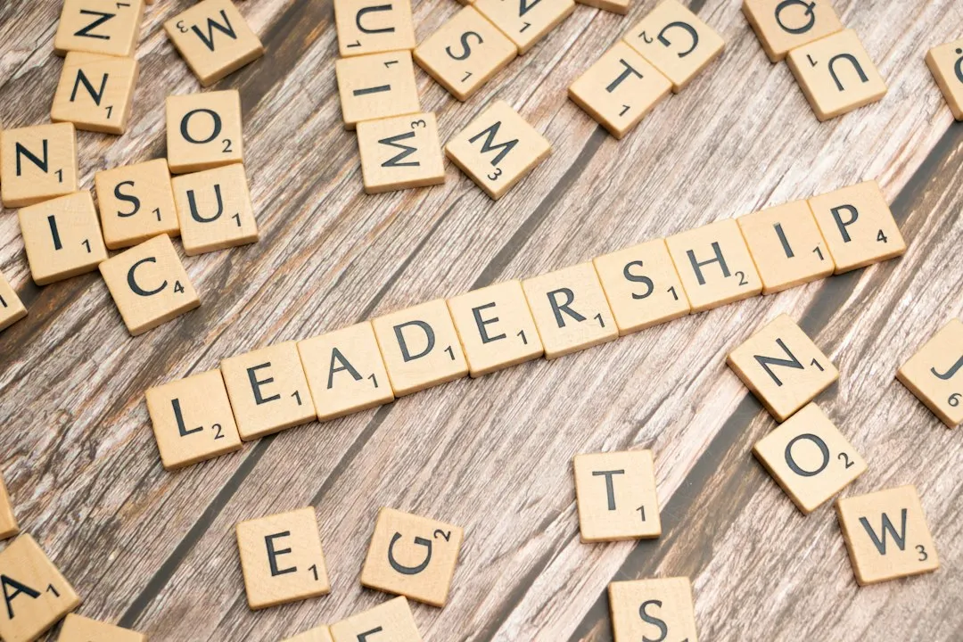 Letters spelling leadership